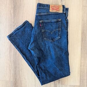 Levi's 501 Original Fit Jeans Mens 36x32 Dark Wash Button Fly Straight Leg